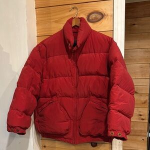 Express DUCK DOWN FEATHER Puffer Coat Water Resistant XS Extra Small Winter Red